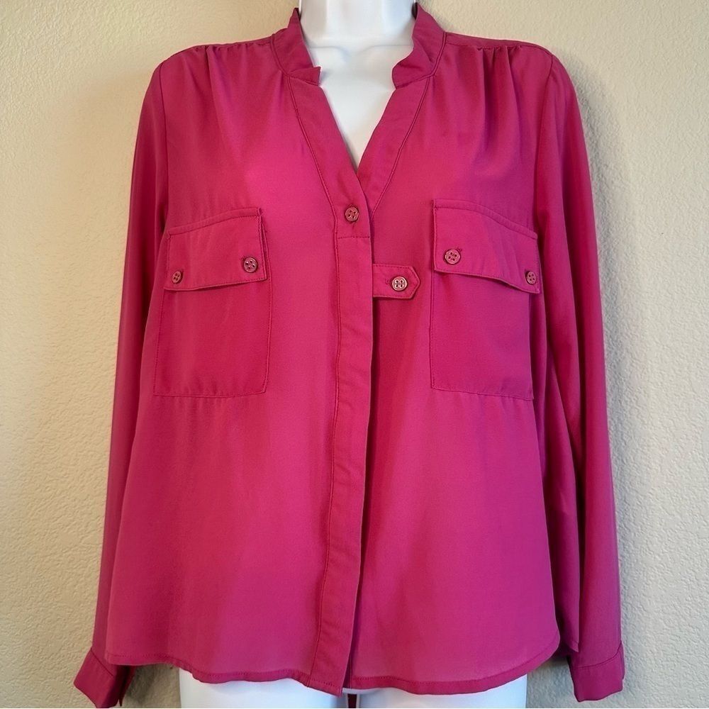 Pink Long Sleeve Blouse